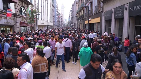 Crowd of people walking Stock Footage 113259111
