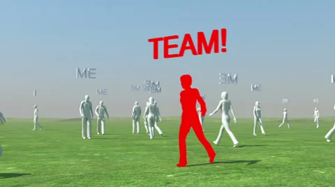 Crowd of people walking with Me text animation Stockbeeldmateriaal 36631133