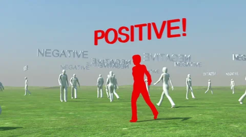Crowd of people walking with Negative text animation 库存影片 36632277