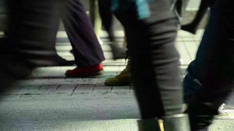 Crowd of people walking in the street Stock Footage 37101159