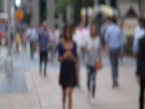Crowd of people walking street in New Yo... | Stock Video | Pond5