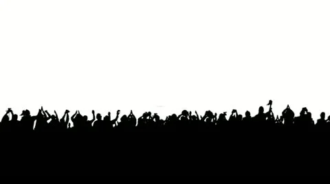 Crowd of people. White background. Stock Footage 21072422