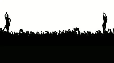Crowd of people. White background, slow zoom Stock Footage 20618552