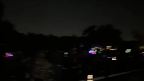 Crowd at Phoenix APS Electric Light Parade Holiday Lights Stock Footage 326842665