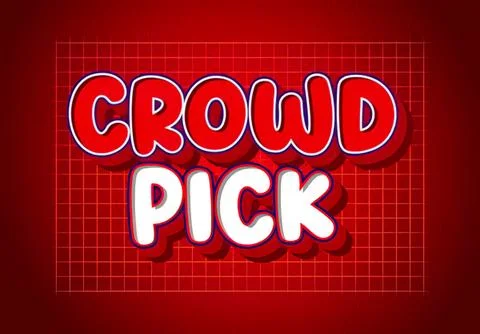 Crowd pick neon sign on red background for event 스톡 일러스트