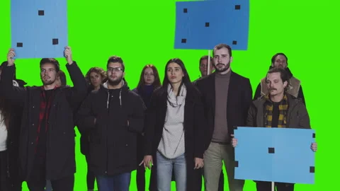 Crowd protesting Stock Footage 173023424