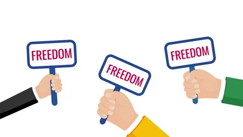 Crowd of protestors protesting for their rights and freedom Stock Footage 241836403