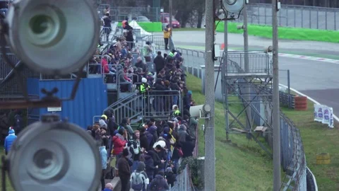 Crowd In Racing Stadium Stock Footage 83083753