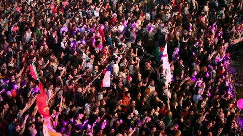Crowd at a rock concert Stock Footage 8655826