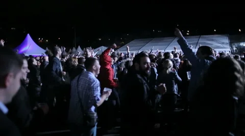 Crowd at rock concert Stock Footage 44844816