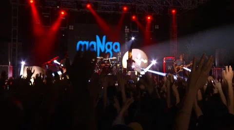 Crowd At A Rock Concert Stock Footage 66423553