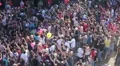 Crowd at a rock concert (pan) HD Footage