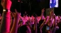 Crowd at rock concert showing middle finger (pan) HD Footage