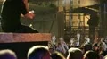 Crowd at rock concert watching singer HD Footage