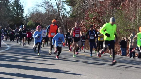 Crowd of Runners in Race Vidéo 33032839