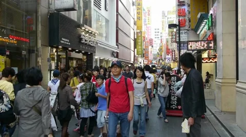 Crowd in Seoul Video stock 8761304