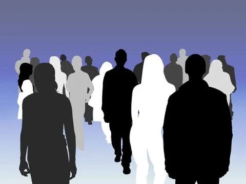 Crowd-shades Stock Illustration