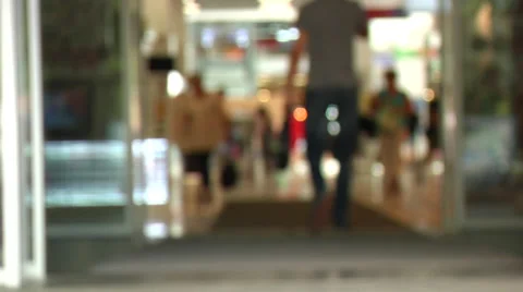 The crowd in a shopping center Stock Footage 39667066