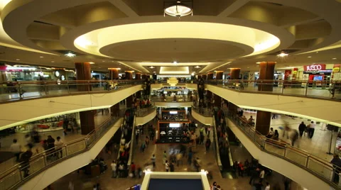  crowd in shopping center time lapse Vidéo 1020087