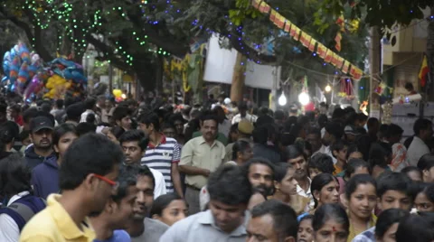 Crowd shot twilight Stock Footage 47460800