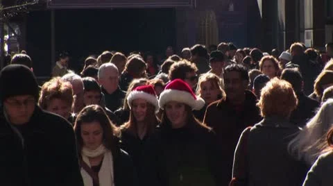 Crowd on sidewalk in Chicago [LP-Chicago-001a] Video stock 10079337