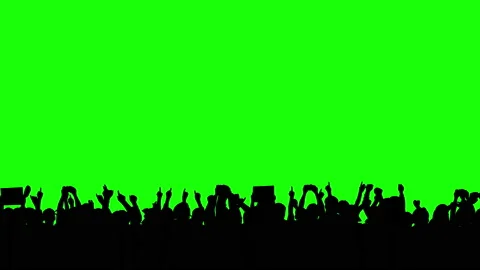 Crowd silhouette 7  Stock Footage 141524954
