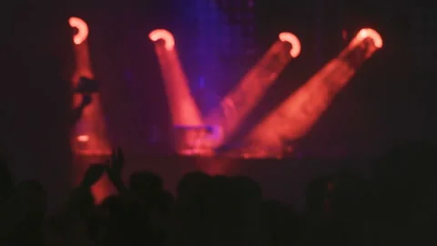 Crowd Silhouettes In Disco 스톡 동영상 115514321