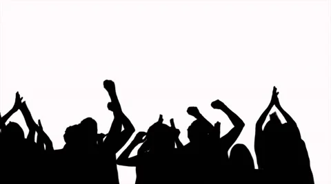 Crowd Silhouettes Stock Footage 49315768