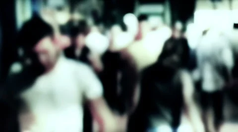 Crowd, slow motion, blurred Stock Footage 2920184