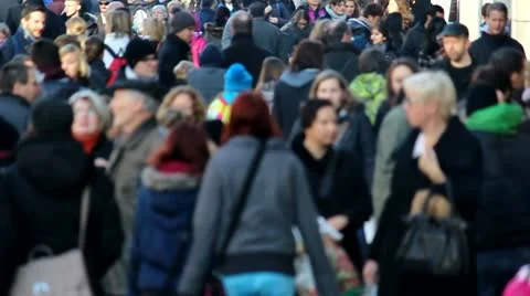Crowd in Slow Motion Stock Footage 12779629