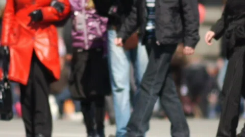 Crowd slow motion6 Stock Footage 710500