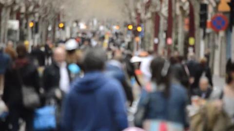 Crowd Slowly Moving Vídeo Stock 49421597
