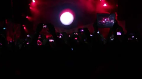 CROWD SMARTPHONE &amp; TABLET CONNECTION Stock Footage 40048879