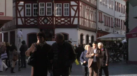 Crowd at a street  Stock Footage 648651