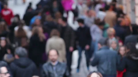 Crowd in a street Stock Footage 23598031