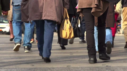 Crowd On The Street   Video stock 210608069