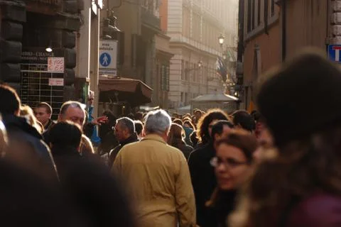 Crowd on the street Stock Photos