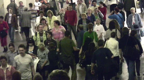 Crowd subway Stock Footage 263037