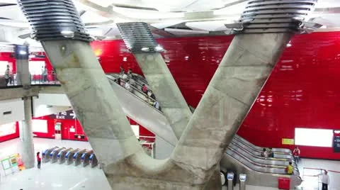 Crowd in subway station timelapse Video stock 12243279