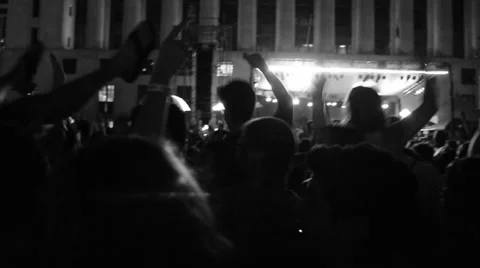 Crowd Surf in B&W Stock Footage