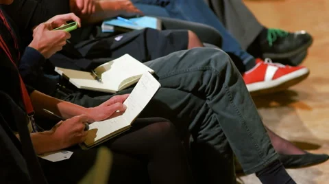 Crowd Taking Notes at the Conference Stock Footage 68623915