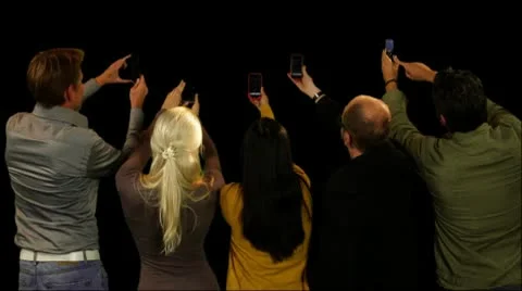 Crowd taking pictures Stock Footage 8987823