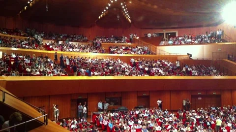 Crowd in the theater Stock Footage