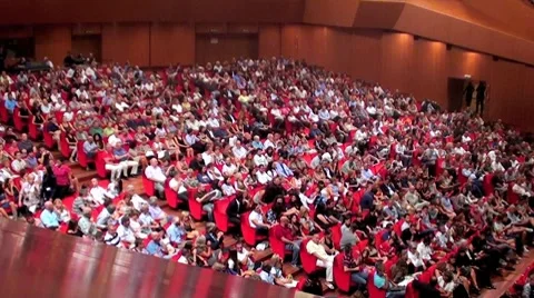 Crowd in the theater Stock Footage 8621863