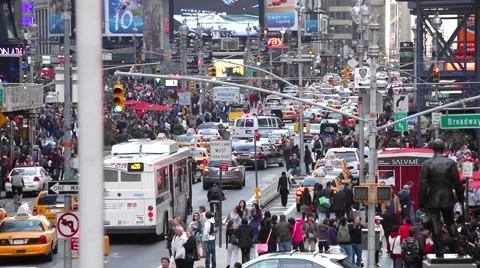 Crowd at Time Square, New York City. Stock Footage 52920819