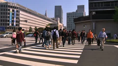 Crowd Tokyo SlowMotion 60fps 04 Video stock 10598769