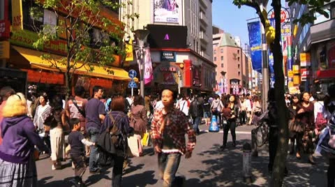 Crowd Tokyo SlowMotion 60fps 07 Stock Footage 10598997