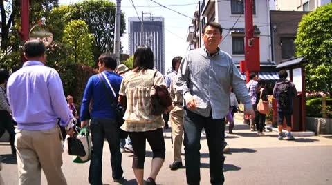 Crowd Tokyo SlowMotion 60fps 08 스톡 동영상 10599083