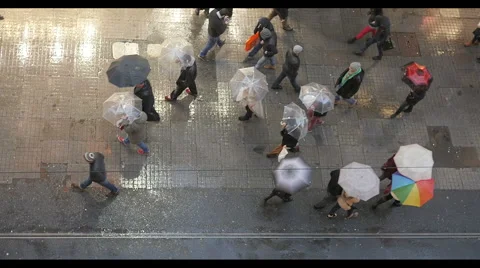 Crowd from top beyoglu 库存影片 58143064