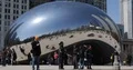 Crowd of Tourists People Visit Bean Sculpture Famous Landmark in Chicago City US 4k or 4k+ Resolution